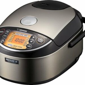 Zojirushi - 5.5 Cup Pressure Induction Heating Rice Cooker - Stainless Steel Black