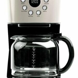 Haden - 12-Cup Programmable Coffee Maker with Strength Control and Timer - Putty