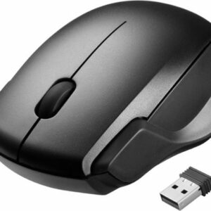 Best Buy essentials™ - Wireless Optical Standard Ambidextrous Mouse with USB Receiver - Black