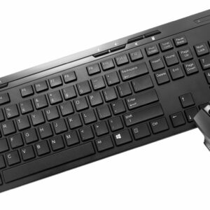 Best Buy essentials™ - Full-size Wireless Membrane Keyboard and Mouse Bundle with USB Reciever - Black