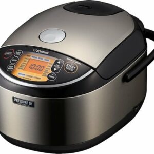 Zojirushi - 10 Cup Pressure Induction Heating Rice Cooker - Stainless Steel Black