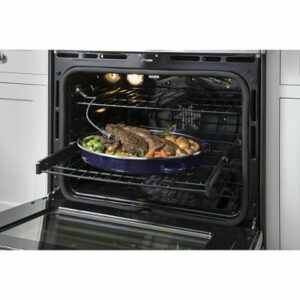 GE Profile - 6.6 Cu. Ft. Slide-In Double Oven Electric True Convection Range with No Preheat Air Fry - Stainless Steel