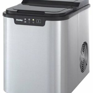 Danby - 2 lb Countertop Ice Maker - Stainless Steel