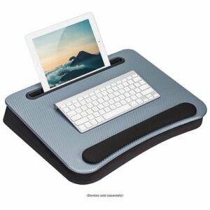 LapGear - Smart-e Pro Memory Foam Lap Desk for 17.3" Laptop or Tablet - Silver Carbon