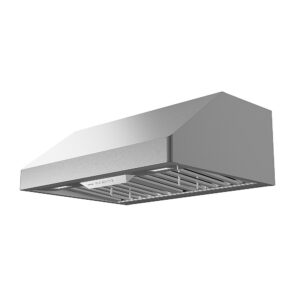 Zephyr - Tempest I 36 in. 650 CFM Under Cabinet Mount Range Hood with LED Light - Stainless Steel