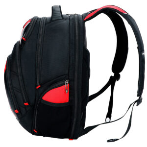 Swissdigital Design - Anti Bacterial Travel Backpack - Red and Black