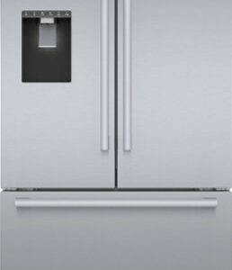 Bosch - 500 Series 21 Cu. Ft. French Door Counter-Depth Smart Refrigerator with External Water and Ice Maker - Stainless Steel