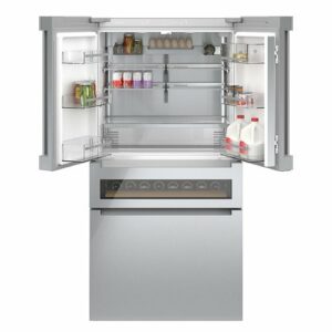 Bosch - 800 Series 20 Cu. Ft. 4-Door French Door Counter-Depth Smart Refrigerator with Beverage Cooler Drawer - Stainless Steel