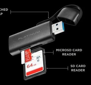 Platinum™ - UHS-I USB 3.2 Gen 1 Memory Card Reader - Black