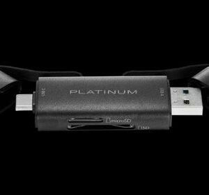 Platinum™ - UHS-I USB-C/USB 3.2 Gen 1 Memory Card Reader - Black