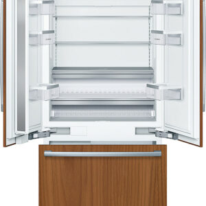 Bosch - Benchmark Series 19.4 Cu. Ft. French Door Built-In Smart Refrigerator - Custom Panel Ready