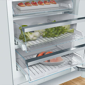 Bosch - Benchmark Series 16.8 Cu. Ft. Column Counter-Depth Smart Refrigerator - Custom Panel Ready