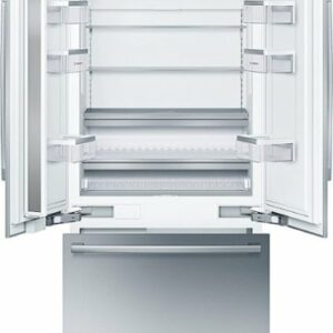 Bosch - Benchmark Series 19.4 Cu. Ft. French Door Built-In Smart Refrigerator - Stainless Steel