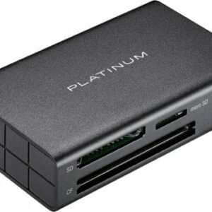 Platinum™ - USB 3.2 Gen 1 SD, microSD, CF 3 Slot Memory Card Reader - Black