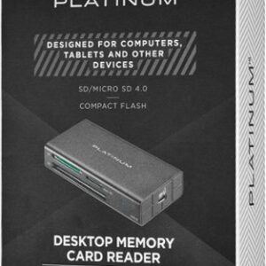 Platinum™ - USB 3.2 Gen 1 SD, microSD, CF 3 Slot Memory Card Reader - Black