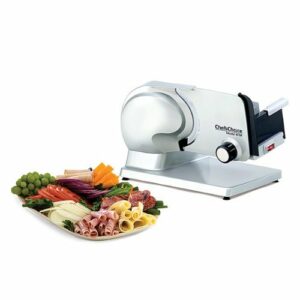 Chef'sChoice - 7-Inch Electric Meat Slicer with Removable Blade and Tilted Food Carriage - Gray