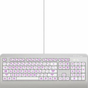 AZIO - KB540 Antimicrobial Wired Membrane Keyboard for Mac - Silver