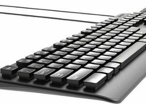 AZIO - KM535 Full-size Wired Membrane Keyboard and Mouse Bundle for PC with Antimicrobial - Black