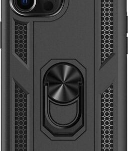 SaharaCase - Military Kickstand Series Carrying Case for Apple iPhone 12 and 12 Pro - Black