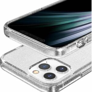 SaharaCase - Sparkle Series Hard Shell Case for Apple iPhone 12 and 12 Pro - Clear