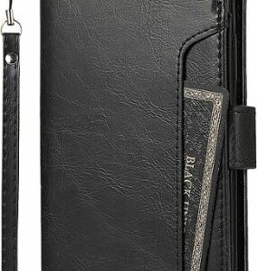 SaharaCase - Folio Wallet Case for Apple iPhone 12 Pro Max - Black