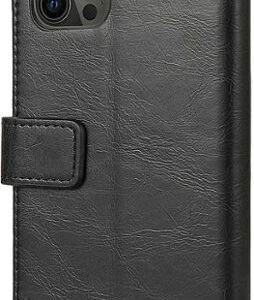 SaharaCase - Folio Wallet Case for Apple iPhone 12 Pro Max - Black