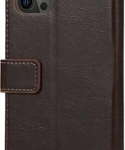 SaharaCase - Folio Wallet Case for Apple iPhone 12 and 12 Pro - Brown