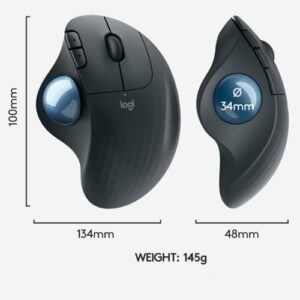 Logitech - ERGO M575 Wireless Trackball Mouse with Ergonomic Design - Black