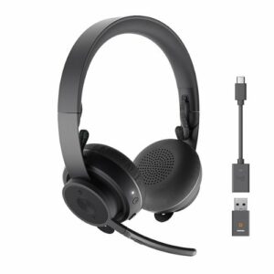 Logitech - Zone Wireless Bluetooth Noise-Cancelling Headset for Open Office - Graphite