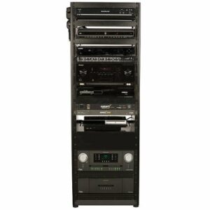 Sanus - 35" Tall AV Rack 15U Stackable Skeleton Rack - Black