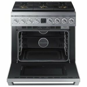 Dacor - Transitional 6.3 Cu. Ft. Freestanding Dual Fuel Four Part Convection Range with GreenClean and Steam Assist - Silver Stainless Steel