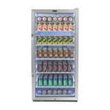 Whynter - Freestanding 8.1 cu. ft. Stainless Steel Commercial Beverage Merchandiser Refrigerator - Silver