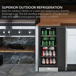 Whynter - Built-in or Freestanding 2.9 cu. ft. Beer Keg Froster Beverage Refrigerator - Stainless Steel