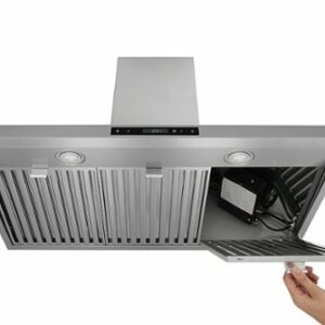 Thor Kitchen - 36"Convertible Professional Wall Mounted Range Hood - Stainless Steel