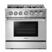 Thor Kitchen - 5.2 cu. ft. Freestanding Dual Fuel Liquid Propane Range - Stainless Steel