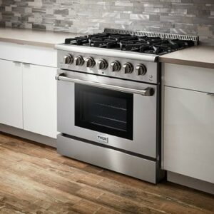 Thor Kitchen - 5.2 cu. ft. Freestanding Dual Fuel Liquid Propane Range - Stainless Steel