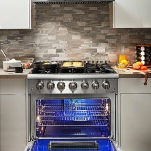 Thor Kitchen - 5.2 cu. ft. Freestanding Liquid Propane Gas Convection Range - Stainless Steel