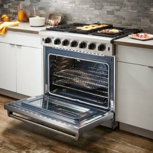 Thor Kitchen - 6.0 Cu.Ft Freestanding Gas Convection Range with Storage Drawer- Liquid Propane - Stainless Steel