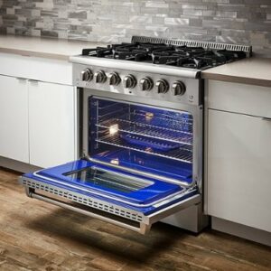 Thor Kitchen - 5.2 cu. ft. Freestanding Gas Convection Range - Stainless Steel