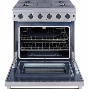 Thor Kitchen - 4.55 cu. ft. Freestanding Gas Convection Range with Storage Drawer - Natural Gas - Stainless Steel