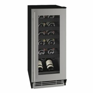 U-Line - 1 Class 24-bottle Wine Refrigerator with Convection cooling system - Stainless Steel