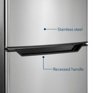 Insignia™ - 4.9 Cu. Ft. Mini Fridge with Bottom Freezer - Stainless Steel