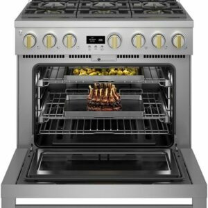 Monogram - 6.2 Cu. Ft. Freestanding Gas Convection Range with 6 Burners - Stainless Steel