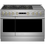 Monogram - 8.25 Cu. Ft. Freestanding Double Oven Dual Fuel Convection Range with Self-Clean, Built-In Wi-fi, and 6 Burners - Stainless Steel