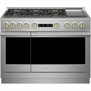 Monogram - 8.9 Cu. Ft. Freestanding Double Oven Gas Convection Range with 6 Burners - Stainless Steel