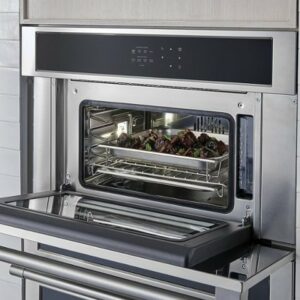 Monogram - Minimalist 30" Built-In Single Electric Convection Wall Oven with Steam Cooking - Stainless Steel