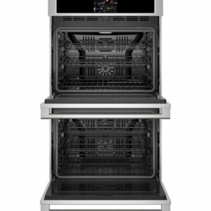 Monogram - Statement 30" Built-In Double Electric Convection Wall Oven with No-Preheat Air Fry - Stainless Steel