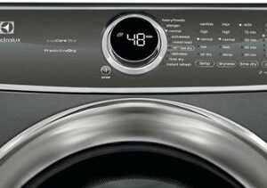 Electrolux - 8.0 Cu. Ft. Stackable Front Load Gas Dryer with Steam and Predictive Dry - Titanium