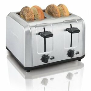 Hamilton Beach - 4-Slice Stainless Steel Extra Wide-Slot Toaster - Stainless Steel