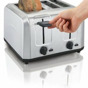 Hamilton Beach - 4-Slice Stainless Steel Extra Wide-Slot Toaster - Stainless Steel